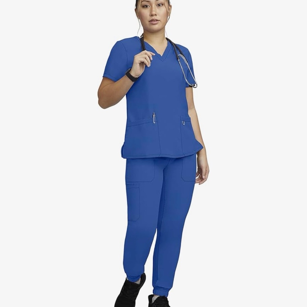 STAT MEDICAL WEAR Women’s Royal Blue Scrub Set  style 100210 LOT OF 4 SETS